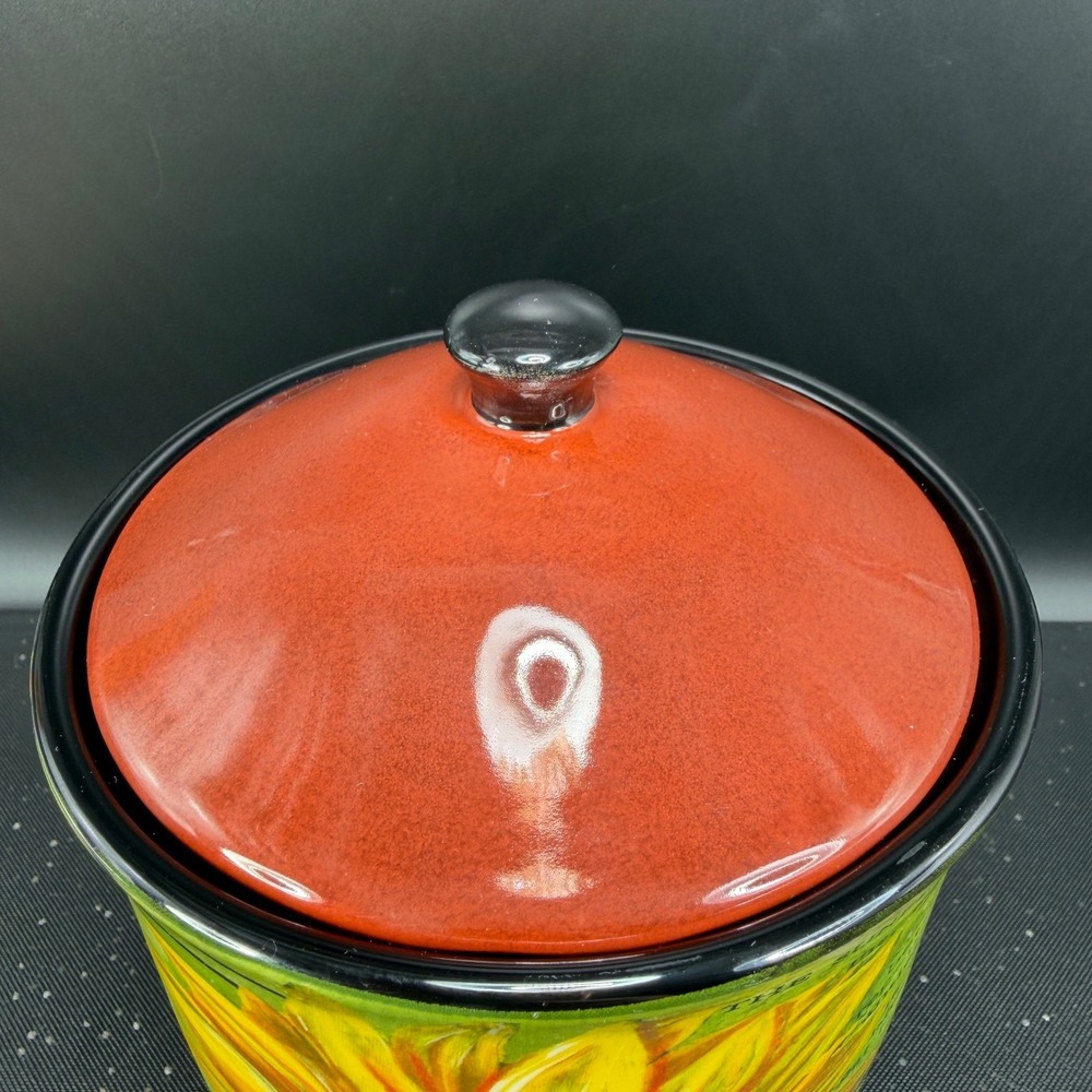 Certified International Sunflower Bee La Fleur Ceramic Canister Jar with Lid VTG - Picture 4 of 14